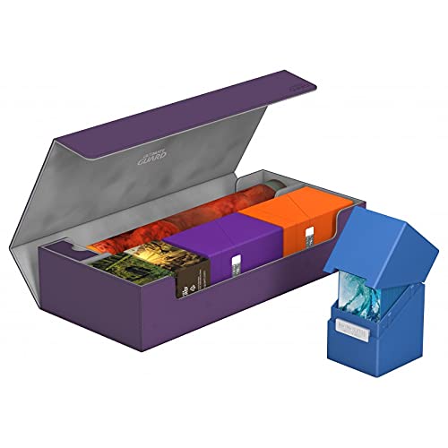 Ultimate Guard Superhive 550+, Deck Case for 550 Double-Sleeved TCG Cards, Black, Compatible with Boulders, Magnetic Closure & Microfiber Inner Lining
