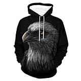 Générique Unisexe Hoodie Oiseau Sweats À Capuche Manche Longue Sweatshirt Impression 3D Sweat pour Homme Femme L