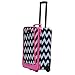Rockland Fashion Softside Upright Luggage Set, Expandable, Pink Chevron, 2-Piece (14/19)