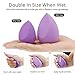BEAKEY 4+1Pcs Makeup Sponges with Powder Brush, Foundation Blending Sponge for Liquid Cream and Powder, Professional Beauty Sponge Blender & Kabuki Brush (4 Boun Boun Sponges+ 1 Makeup Brush)