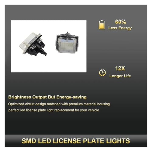 Luces de matrícula LED Benz W204 W212 C207 C216 W221 kit de bombillas SMD sin fallo 4