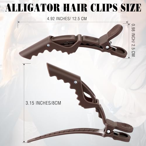Havawish HAVAWISH-CLIPS-0668 12 Pcs Alligator Clips For Hair Styling Matte Alligator Hair Clips Crocodile Clips Hair Sectioning Clips thumb #1