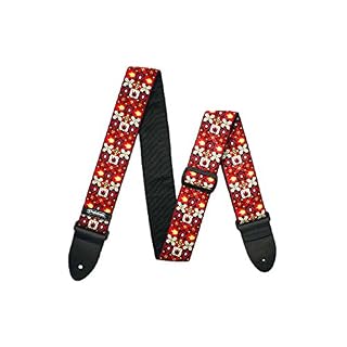 Dunlop D67-01RD Sangle pour Guitare Winterland Red - Les Beatles, Paul McCartney, John Lennon, RIngo Starr, George Harrison Dunlop D67-01RD Sangle pour Guitare Winterland Red – Image 2