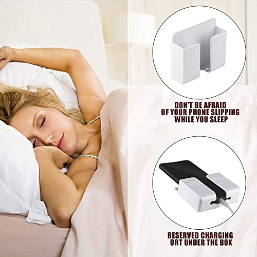 Image of CEI&BPY 2Pcs Phone Holder Wall Mounted, Phone Stand with Self Adhesive. Phone Holder for RV Charging.Compatible with iPhone and Android (2Pack-White) (Pack of 2)