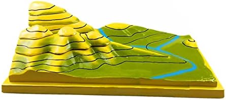 KH66ZKY Contour Terrain Model - Removable Contour Line Model - Terrain Plate Tectonics Model Kit Scene Props for Classroom Study