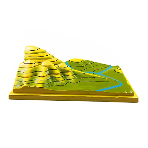 Kh66Zky Contour Terrain Model - Removable Contour Line Model - Terrain Plate Tectonics Model Kit Scene Props For Classroom Study #TOP1