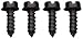 Four Black License Plate Screws