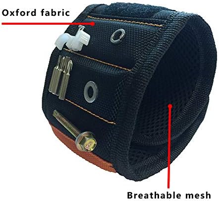 Magnetic Wristband, DIY Tool Gift for Father Tool Belt with 15 Powerful Magnets for Holding Tools, Nails, Drill Bits, Gadgets, Gift for Men, Fathers Day Gift