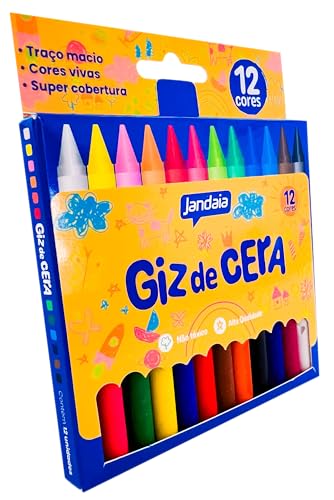 Giz de cera 12 cores redondo - Jandaia