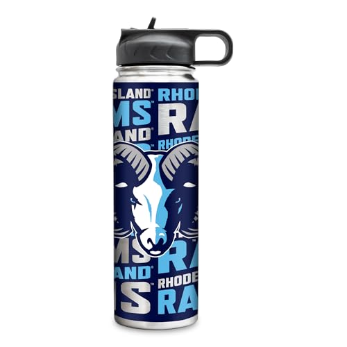 Rico Industries NCAA Rhode Island Rams Standard 22oz Stainless Steel Tumbler with Lid - Great For Coffee, Tea, Water or Cocktails