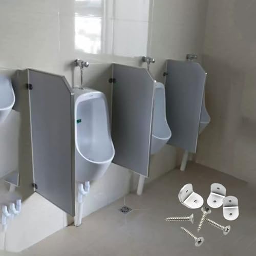 Durable Wall-Mounted Men's Urinal Screen Partition, PVC with Accessories for Schools & Public Restrooms - Enhance Hygiene & Functionality