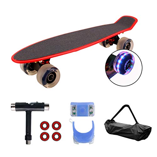 Geelife 22" Complete Mini Cruiser Skateboard for Beginners Youths Teens Girls Boys