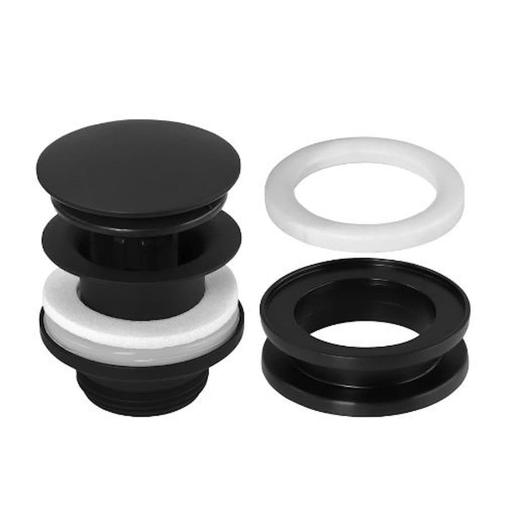 Mcalpine 1.25 X 60Mm Clicker Waste Brass In Matt Black 5036484096890