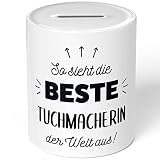 JUNIWORDS Spardose Sparbüchse, So Sieht die Beste Tuchmacherin der Welt aus! (5875967)