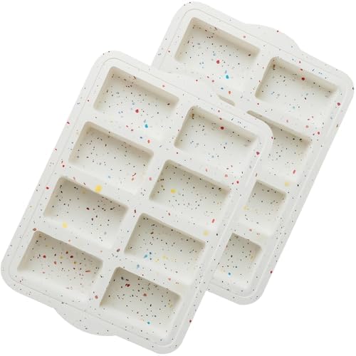 AVIDON Silicone Mini Loaf Pans, Nonstick silicone baking molds for baking small cakes, loaf, bread, 8 Cavity small Meatloaf Pans 2 packs - Thumbnail 2