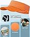 Sports Sun Visor for Women Men, Summer Cooling Stretchy Visors Hats, Womens Ponytail Hat for Golf, Running, Beach Tennis Orange
