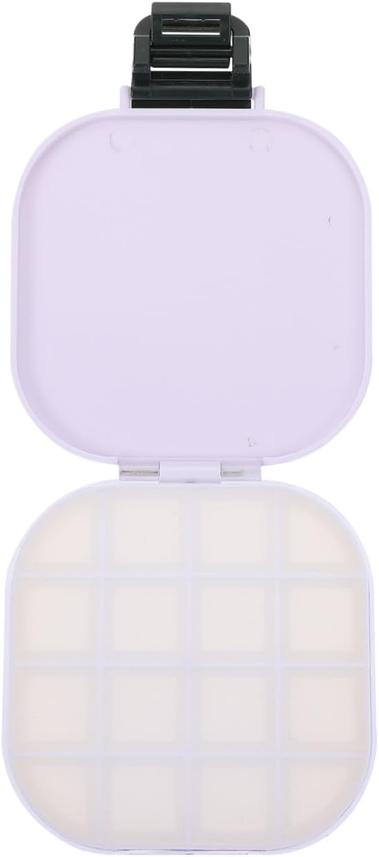 Lurrose 16-Compartment Plastic Paint Saver Box for Artists Waterproof Pigment Storage Case Lid for Watercolor and Acrylic Paints