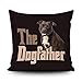 BAGEYOU Funda de cojín para sofá con diseño de perro Pitbull DogDecor cuadrada de 50 x 50 cm, doble cara