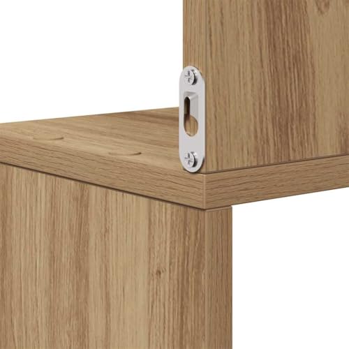 Étagère d'angle murale en chêne artisanal au design épuré - 6