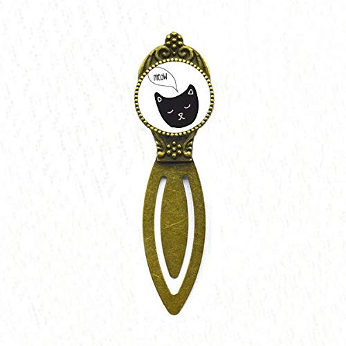 Marque-page tête de chat noir idée cadeau pour lecteur