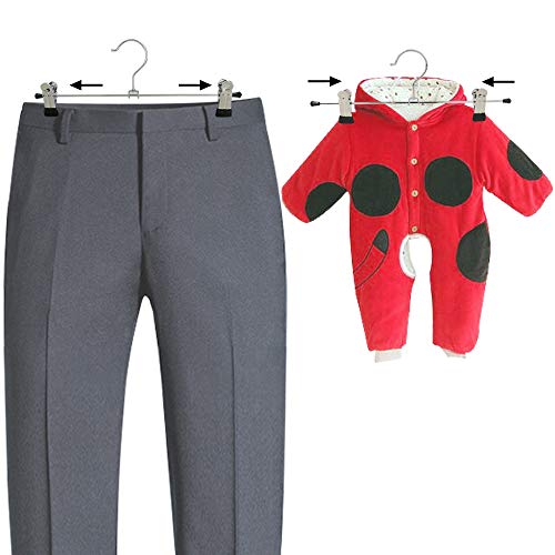 GoodtoU Pants Hangers 50Pcs Skirt Hangers Pant Hangers with Clips Jean Hangers Trouser Hangers Metal Slack Hangers Clothes Hangers for Pants Hanger Clip