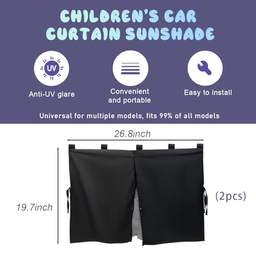 image for Ohleats 2 Pack Window Shade, Double Layer Car Window Shade for Heat/UV