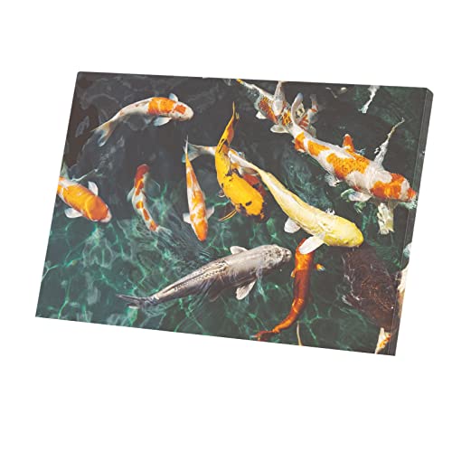 Poissons rouge japon tableau de décoration zen pour masquer un mur vide avec élégance