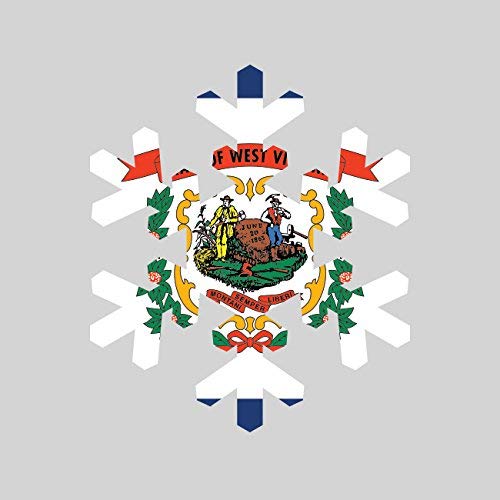 West Virginia Snowflake Sticker Vinyl Decal Sticker WV Snow