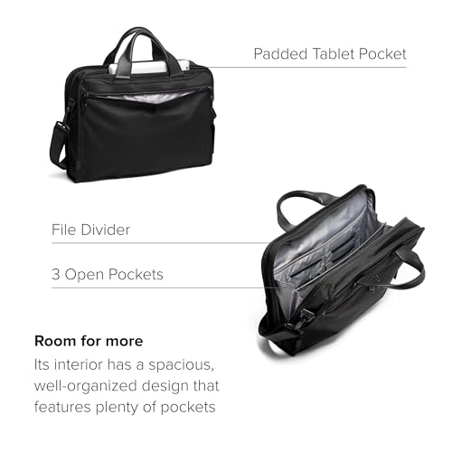TUMI - Alpha 3 Organizer Portfolio Bag - Briefcase for Men and Women - Black