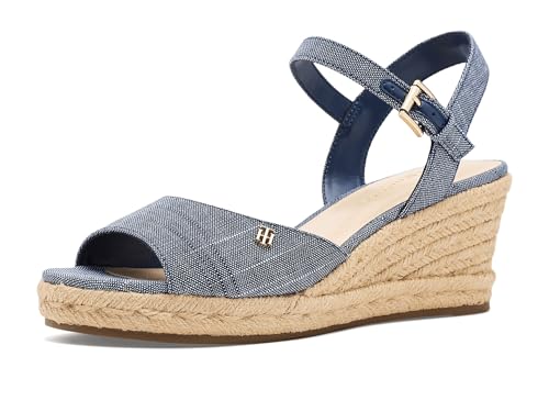 Tommy Hilfiger Womens Gallie Medium Blue Stripe 11 M