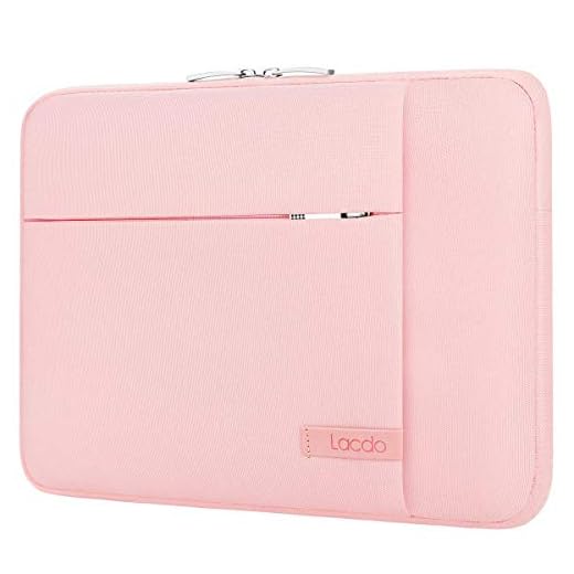 Lacdo 14 polegada Capa para HP Stream 14, ASUS Zenbook VivoBook Flip 14, ACER Aspire/Chromebook 314, Dell Latitude E7440 / Inspiron Bolsa de repelente de água sleeve para laptop 14", Rosa