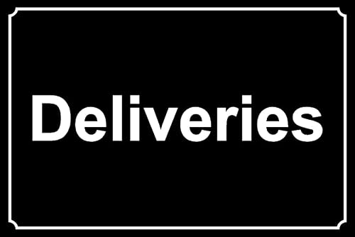Deliveries Safety Sign - Self Adhesive Sticker (200mm x 150mm)