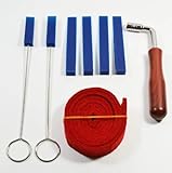 Kellegour Piano Tuning Kit,8 pcs Piano Tuner Werkzeug Set,Klavier Stimmschlüssel Hammer Set,Klavierstimmer Werkzeug Inklusive Stimmband,L Form Stimmhammer,Dämpfer,Griffe Piano für Anfänger und Profis