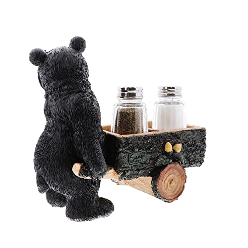 Servette Home Rustic Kitchen Décor Salt And Pepper Shaker Sets - Bear With Pushcart #TOP5