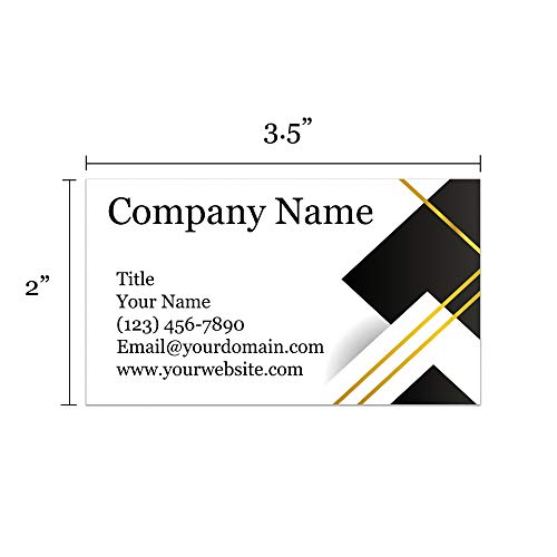 Custom Printed Business Cards - Thick Sturdy Stock - 3.5\" x 2\" - 100% Made in the U.S.A. (Luxurious, 500)