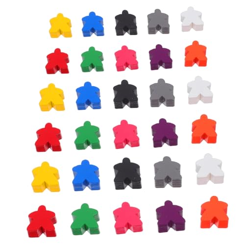 POPETPOP 100個 ゲーム トークン ソーティング 木製 ミープル トークン カウント チェス フィギュア ボード ゲーム ミープル ボード トー