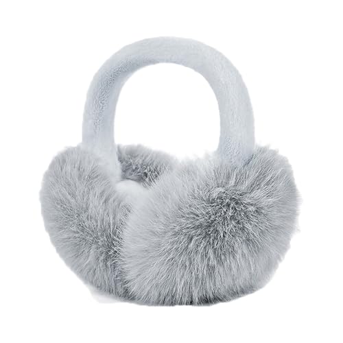Girl Winter Earmuff Furry Faux Fur Foldable Ear Muff Women Fashion Outdoor Ear Cover Warmer (grey)