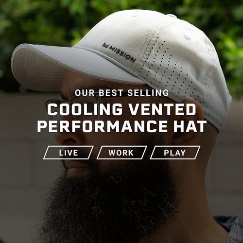 Mission 109527 Cooling Vented Performance Hat, Black - Unisex Baseball Cap For Men & Women - Lightweight & Adjustable - Cools Up To 2 Hours - Upf 50 Sun Protection thumb #5