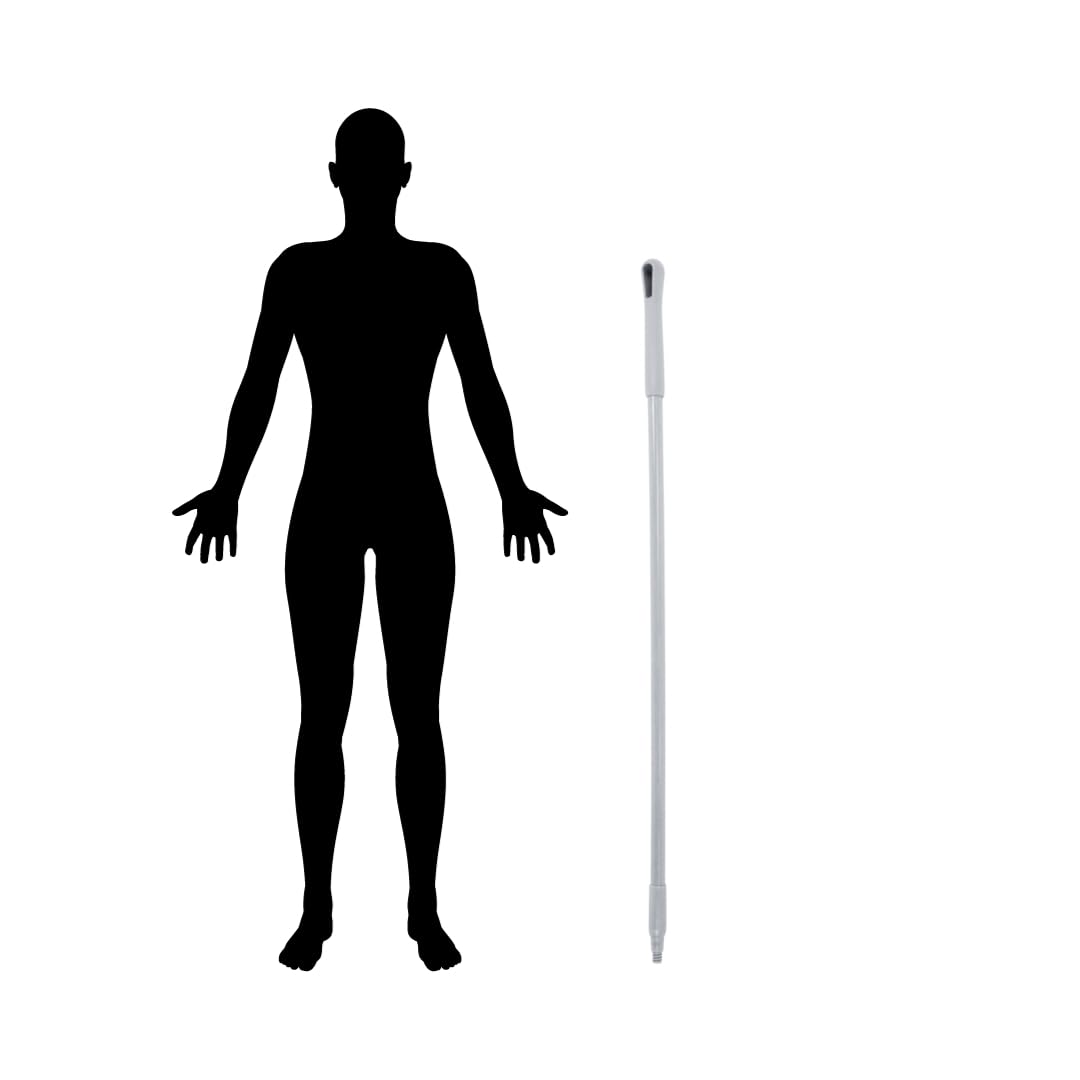 SPARTA 41225EC23 Fiberglass Broom Handle, Mop Handle, Replacement Handle With Acme Threaded Tip For Commercial Cleaning, 48 Inches, Gray