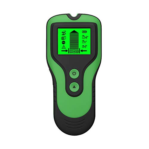BUZHI Stud Finder with Laser Level,Stud Finder Sensor Wall Scanner 3 in 1 Metal/Voltage/Stud Detector with LCD Display for Wood Live AC Wire Metal Studs Detection (Green) - Thumbnail 6