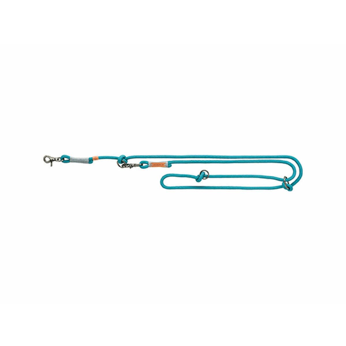 Trixie hondenriem be nordic verstelbaar petrol / grijs 200x1,3 cm