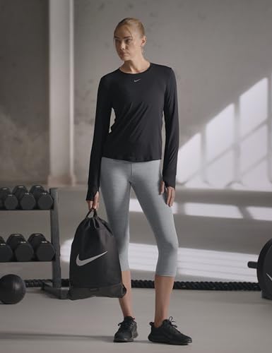 Nike Women's One High-Waisted Crop Leggings, Smoke Grey/Heather, X-Large