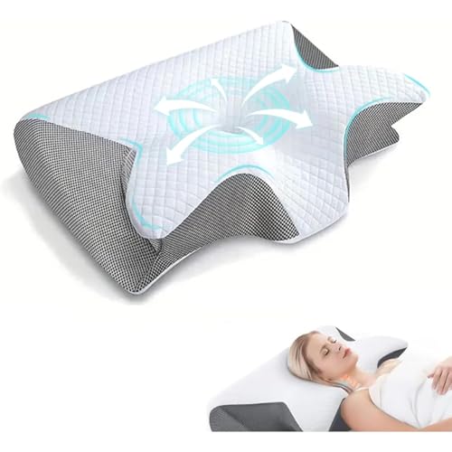 Memory Foam Pillows Cervical Pillow for Neck and Shoulder Pain Relief Ergonomic Contour Bed Pillow Soft for Side Sleep Stomach Sleeping and Back Sleeper