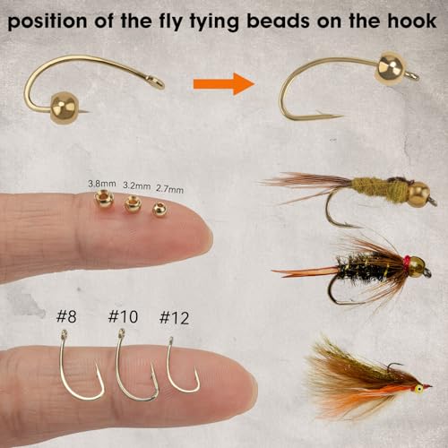 QualyQualy Fly Tying Materials Starter Kits, Fly Tying Accessories with Box, Include Crystal-Flash-Line-Hooks-Beads-Dubbing-Thread-Legs - Thumbnail 5