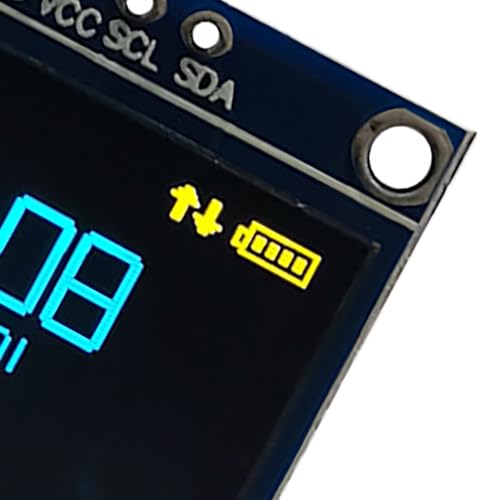 Septpenta Wyświetlacz OLED O Przekątnej 0,96 Cala, Moduł Wyświetlacza 3,3 V 5 V, Konstrukcja Z Matrycą Punktową 128 X 64, Obsługa Komunikacji Szeregowej I2C I IIC, 2,78 X 2,75 Cm Do Różnych Zastosowań