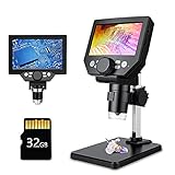 LCD Digital Microscope,4.3 Inch 1080P 10 Megapixels,1-1000X Magnification Zoom Wireless USB Stereo Microscope Camera,10MP Camera Video Recorder with HD Screen
