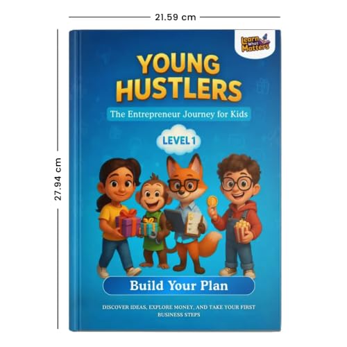 Image of Young Hustlers - Kids Financial Literacy & Entrepreneurship Workbook | Ages 6-14 | Money Management, Business Skills | 4 Activity Books Bundle (Young Hustlers Series)