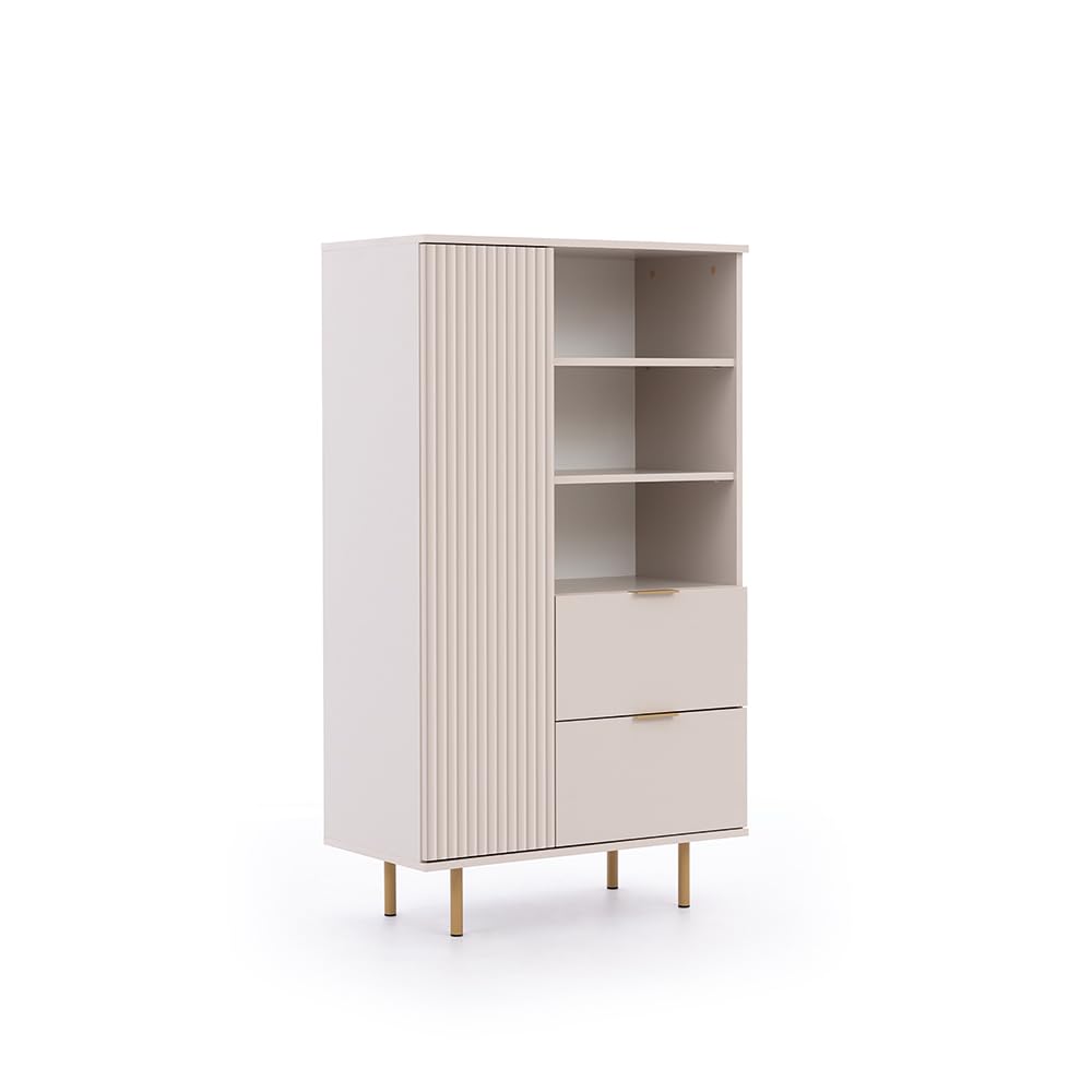 Lomadox Wohnmöbel Set Wohnwand Kaschmir 3-teilig modern 1 Sideboard, 1 Couchtisch, 1 Highboard