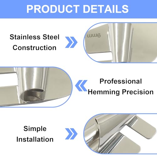 SOVNSG 8 PCS Universal Sewing Rolled Hemmer Foot, 3/4/5/6/7/8/9/10mm 8 Sizes Wide Precision Edge Stitcher-Rolled Hemmer Foot Rolling Hem for Home Industrial Sewing Machines Sewing Enthusiasts by SOVNSG - Image 3