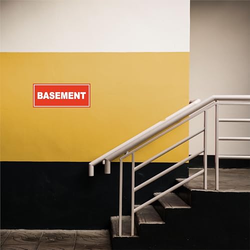 Image of ATTRACTSO - Basement to 5th Floor Sign Self Adhesive Laminated Sticker for Home, Office, Shop, Hospital, Hotel, Theatre, Restaurant - 12 inchx5 inch inch (Red)
